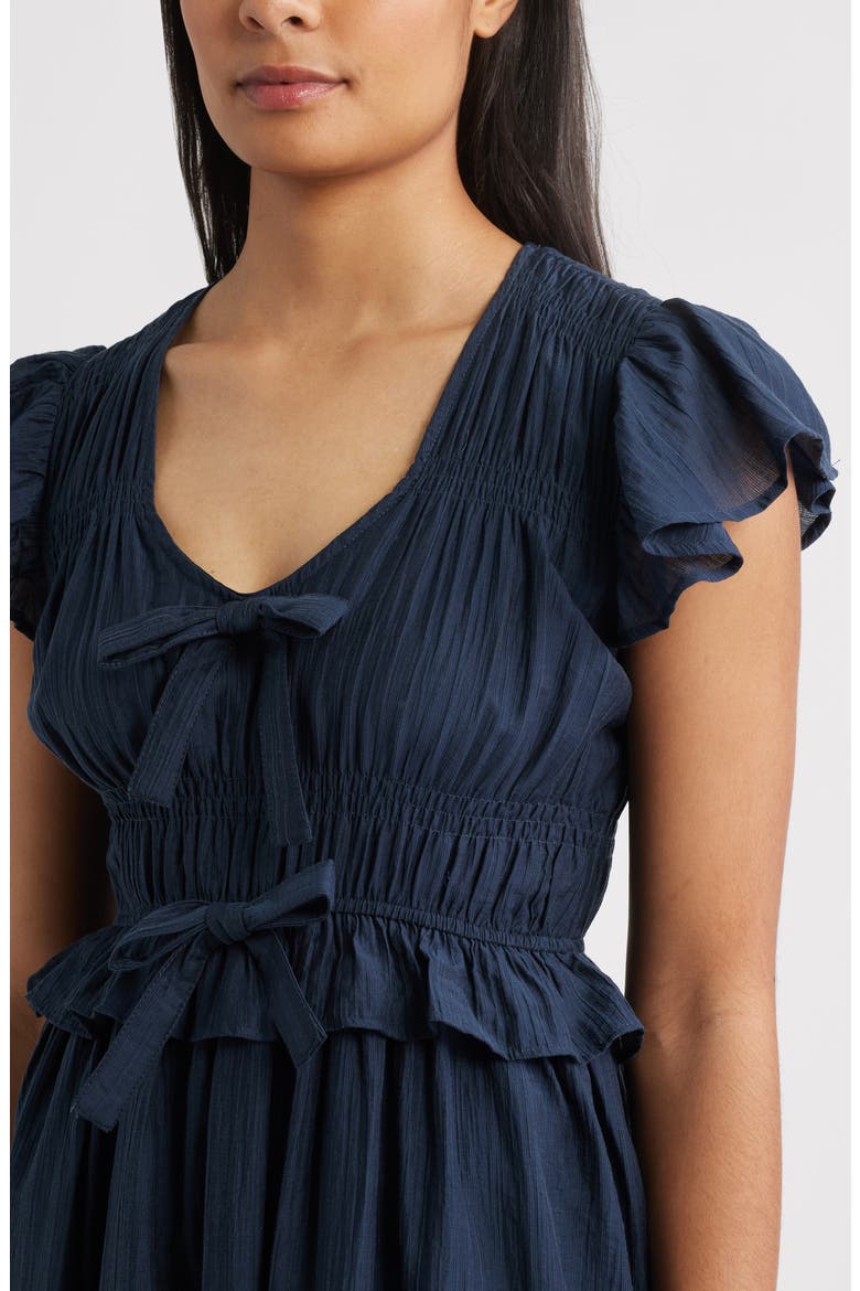 moon river shirred cotton midi dress Shirred Midi Dress (Women)