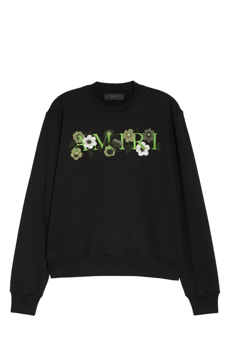 AMIRI Embroidered Floral Logo Graphic Sweatshirt, Alternate, color,