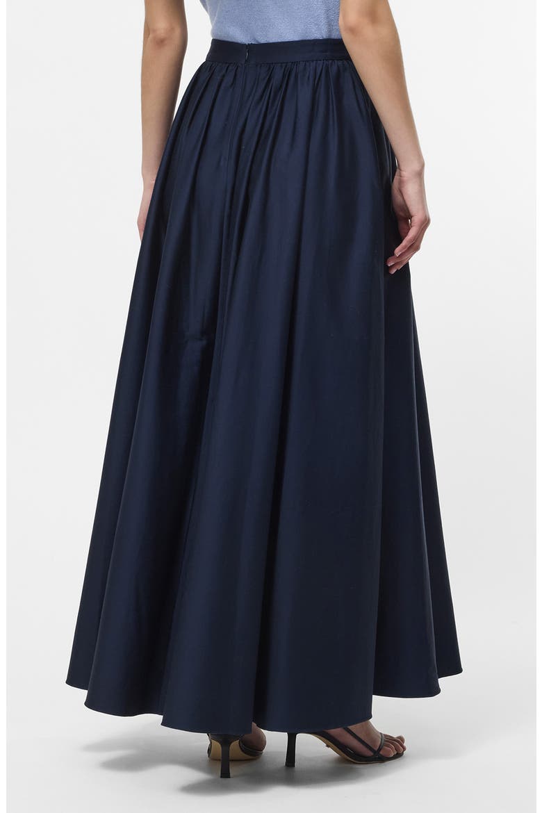 Sateen Maxi Skirt, Alternate, color, 40-MARINE
