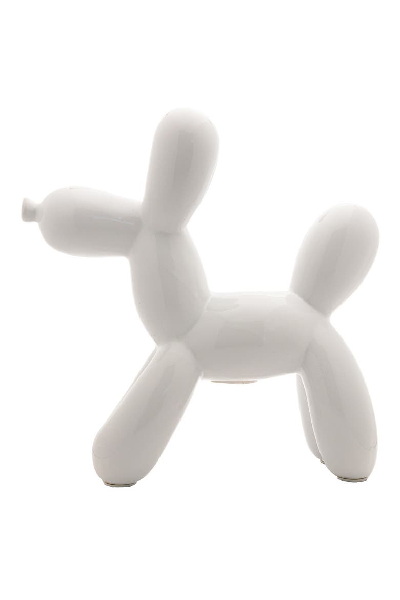 Interior Illusions Plus White Balloon Dog Bank, Alternate, color, WHITE