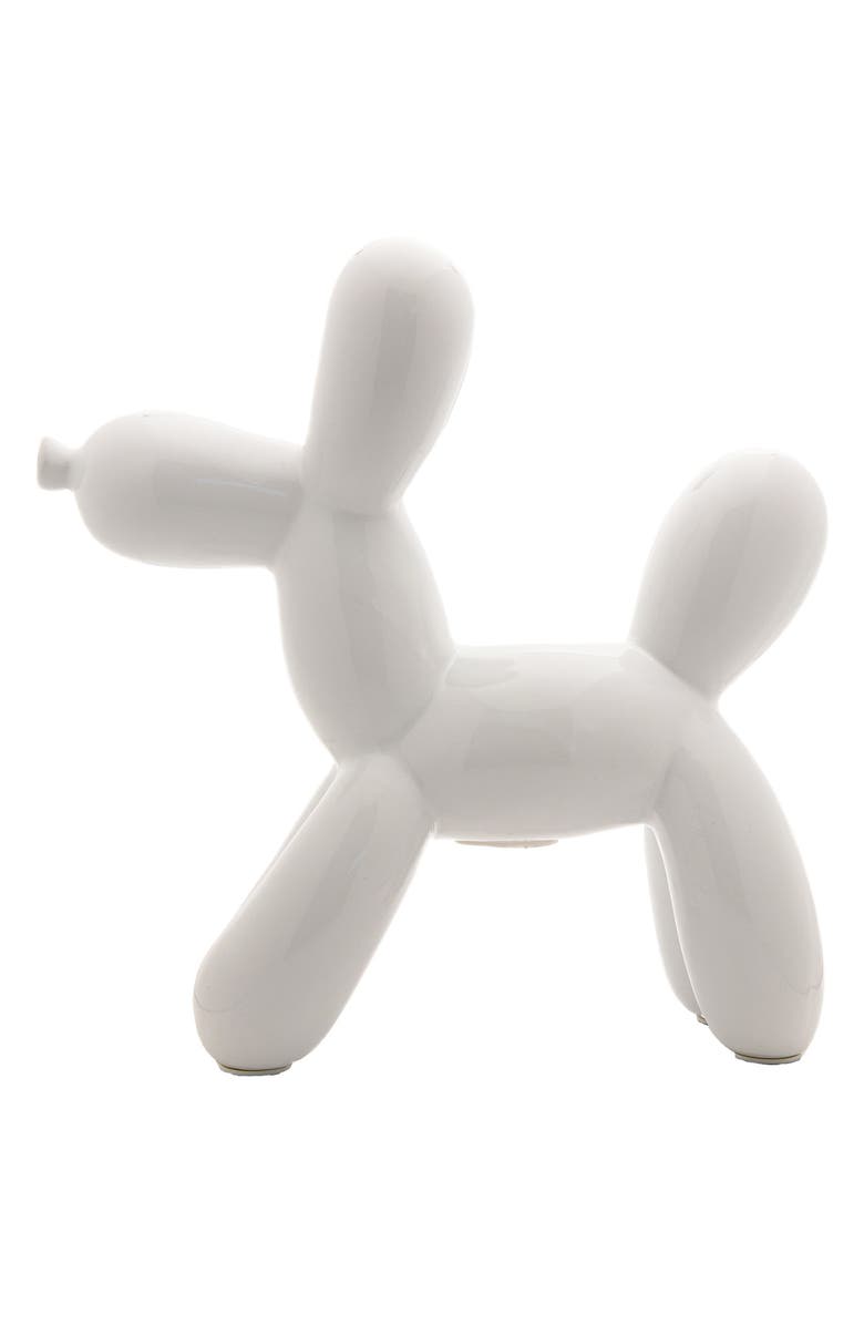 INTERIOR ILLUSIONS Plus White Balloon Dog Bank, Alternate, color, White