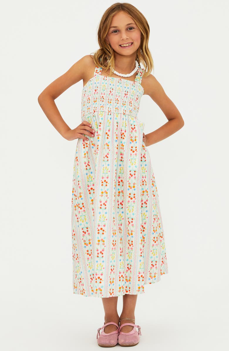 Beach Riot Kids' Cari Smocked Bodice Sundress, Main, color, Fruit Bloo