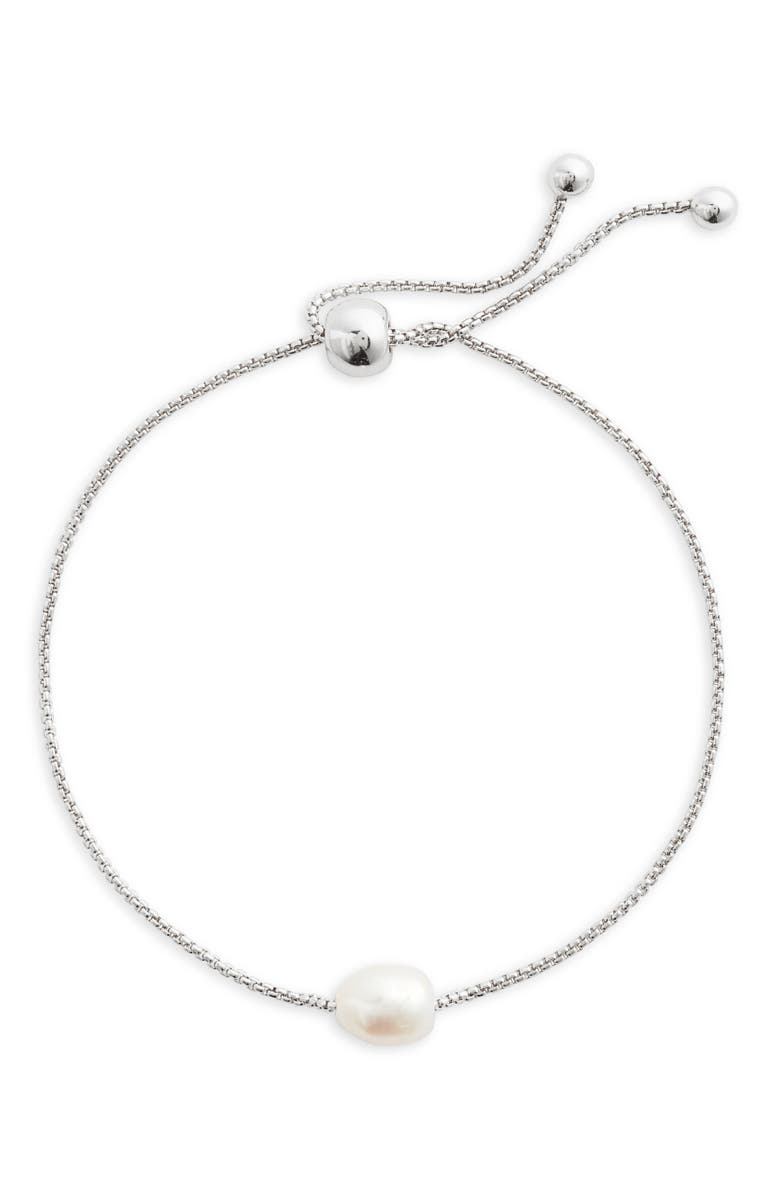 Nordstrom Demi Fine Freshwater Pearl Slider Bracelet, Main, color, 