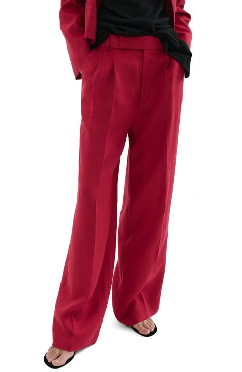 Straight Leg Linen Pants