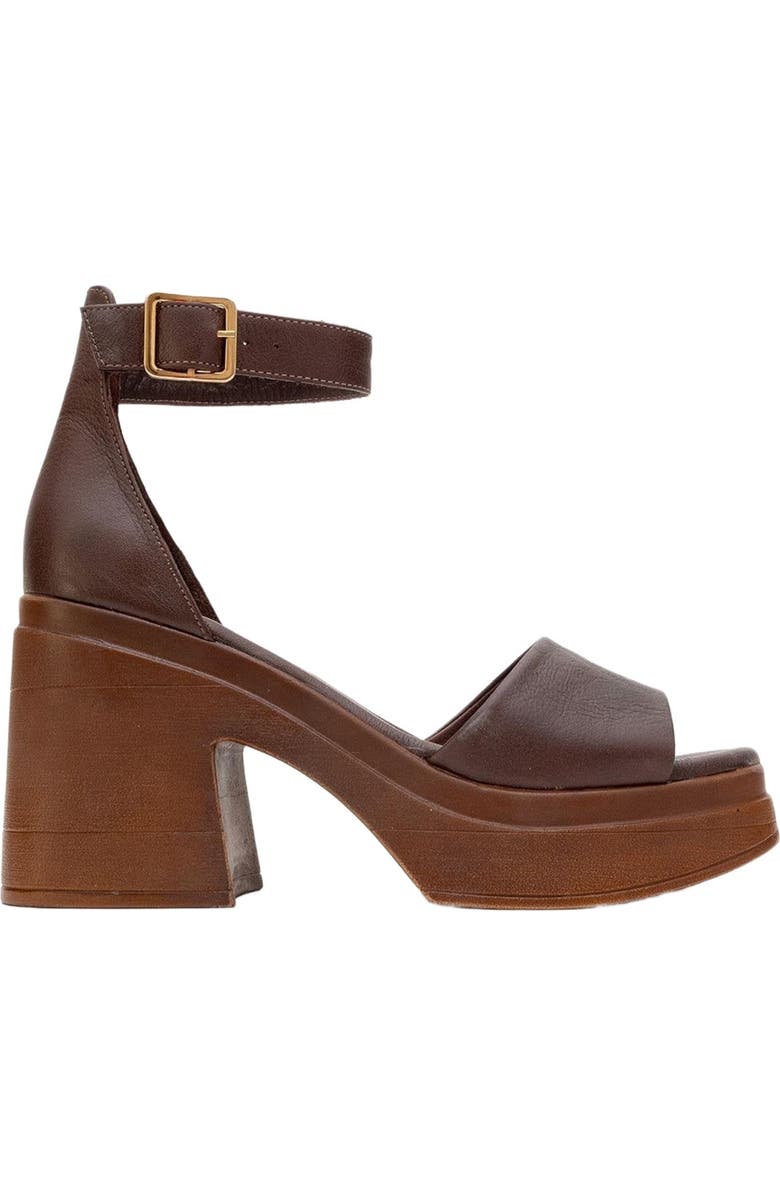 Forever & Always Shoes MARGOT Leather Platform Sandal, Alternate, color, Dark Brown Leather