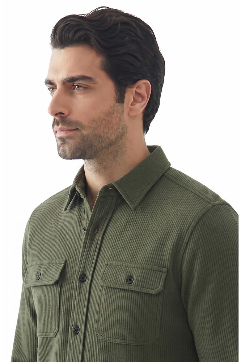 Long Sleeve Bonded Shirt, Alternate, color, 30 FADED GREEN