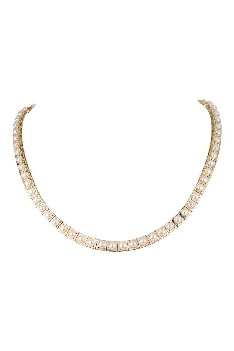Leggo Cultured Pearl Necklace, Main, color, WHITE
