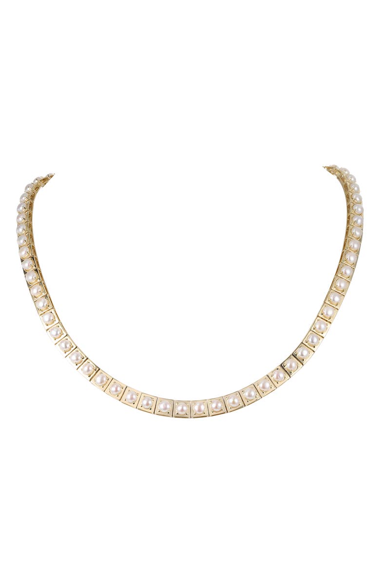 TYPE JEWELRY Leggo Cultured Pearl Necklace, Main, color, White