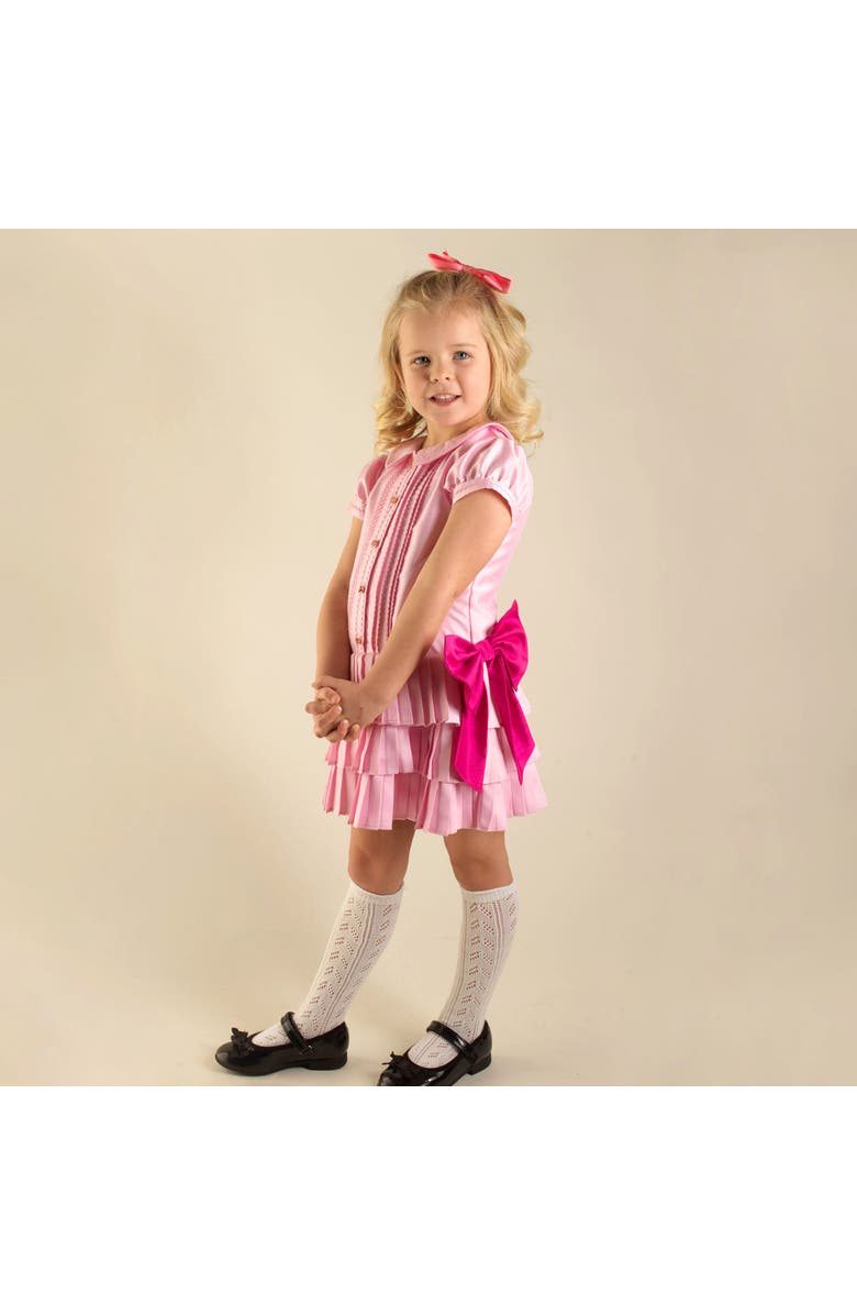 Rachel Riley Eloise Dropped-Waist Couture Dress, Alternate, color, Pink