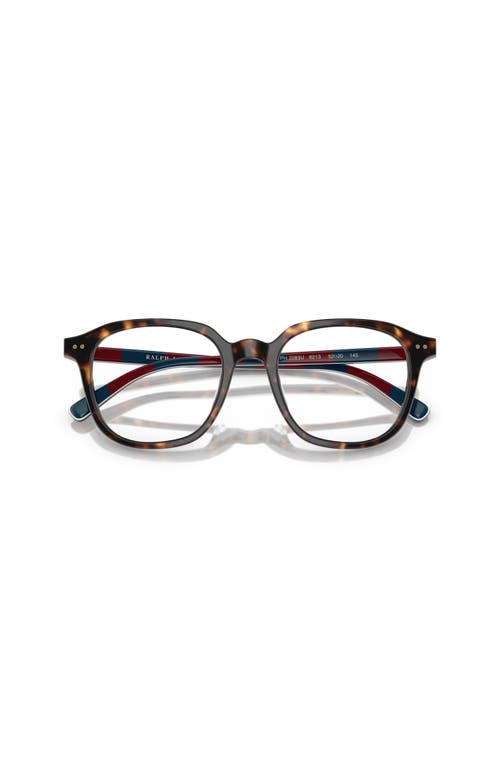 Polo Ralph Lauren 50mm Round Optical Glasses In Brown