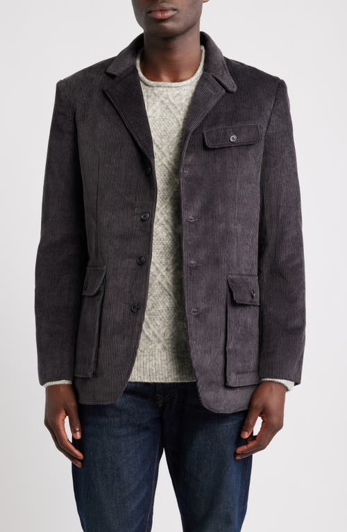 Schott Nyc Weekender Corduroy Blazer In Gray