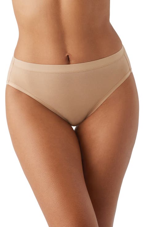 Understated Cotton Blend High Leg Briefs