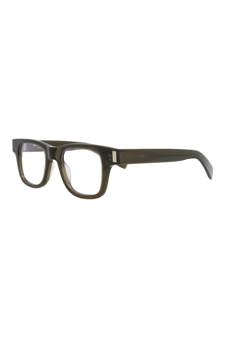 47mm Square Optical Glasses, Alternate, color, GREEN GREEN TRANSPARENT