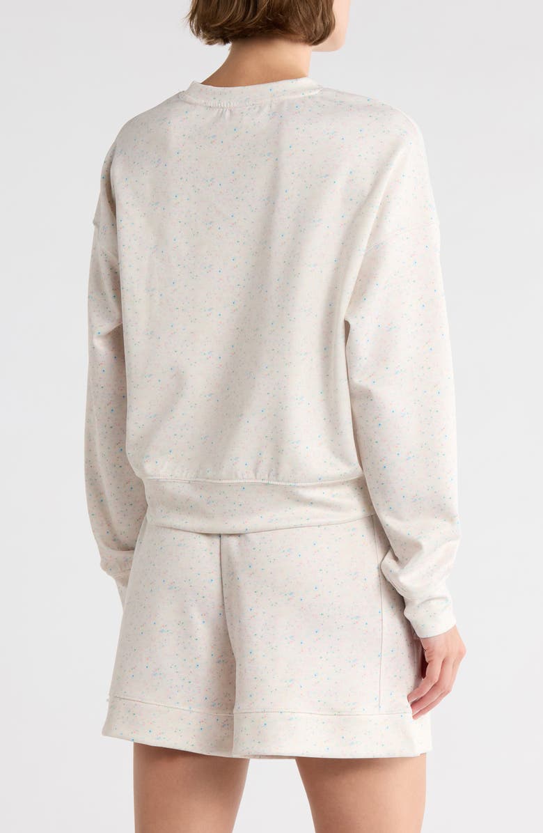 YOGALICIOUS Tranquility Confetti Scuba Knit Crewneck Pullover, Alternate, color, Sugar Swizzle Confetti