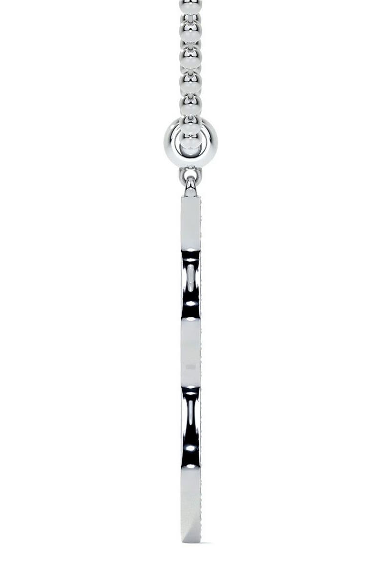 Caviar Spark Diamond Wave Pendant Necklace, Alternate, color, SILVER