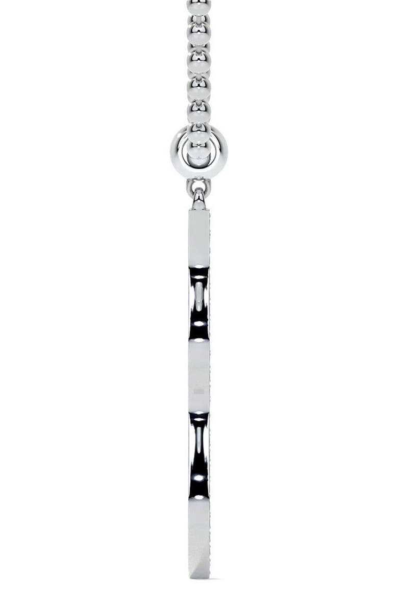 LAGOS Caviar Spark Diamond Wave Pendant Necklace, Alternate, color, Silver