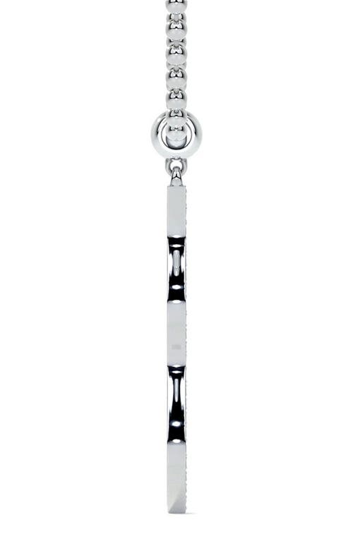 Lagos Caviar Spark Diamond Wave Pendant Necklace In Silver