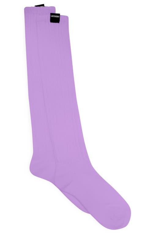 Lechery ® Gender Inclusive Scrunch Crew Socks In Lilac