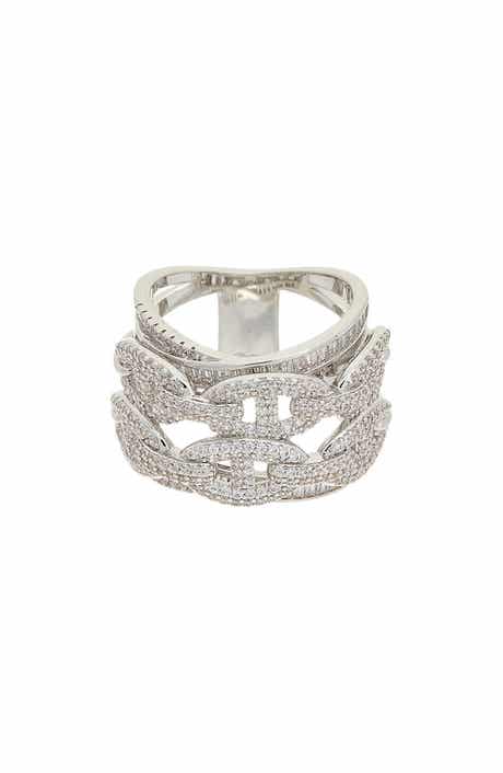 Juvell CZ Layered Link Ring