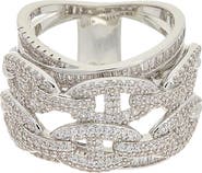 Juvell CZ Layered Link Ring