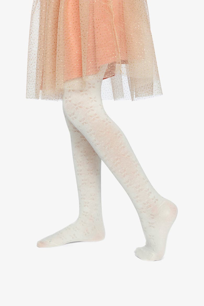Knit Textured Tights, Alternate, color, Off-White