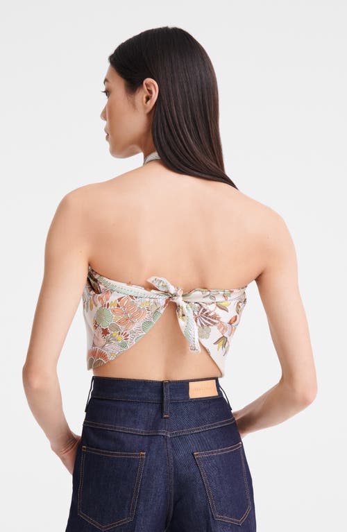 Longchamp Foret Square Silk Scarf In Neutral