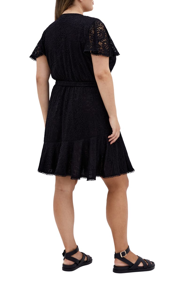City Chic Sweat Lace Wrap Dress, Alternate, color, 