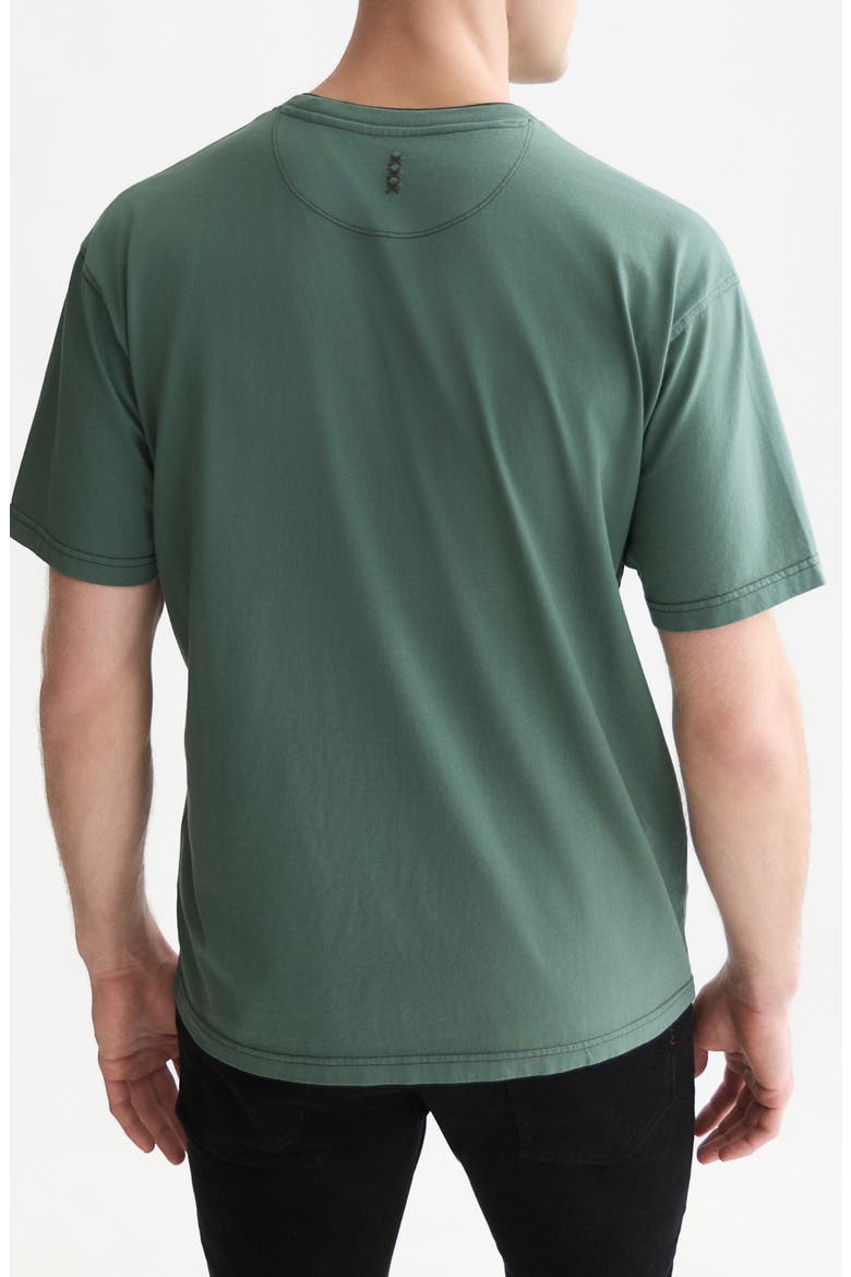 3 Crosses Relaxed Fit Garment Dyed T-Shirt, Alternate, color, DARK FOREST