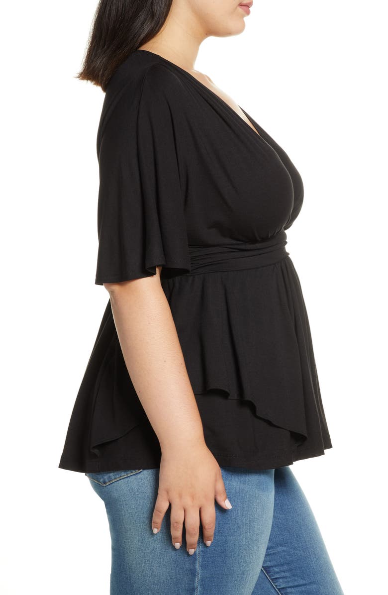 Kiyonna Promenade Top, Alternate, color, Black Noir