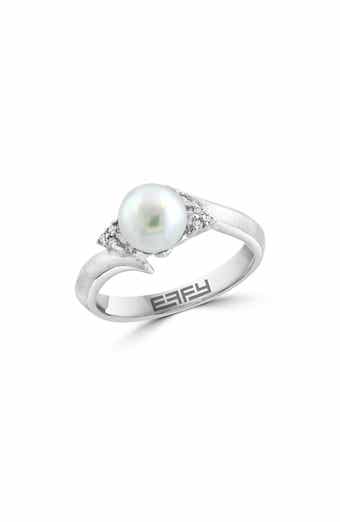 EFFY Diamond & 7-8mm Freshwater Pearl Ring