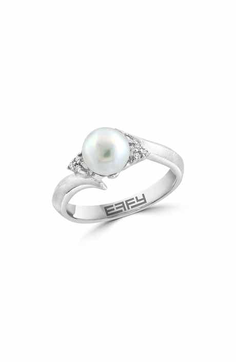 EFFY Diamond & 7-8mm Freshwater Pearl Ring