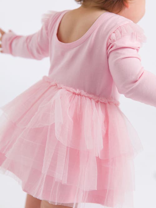 Rufflebutts Baby Girls Flutter Tulle Long Sleeve Twirl Romper In Pattern