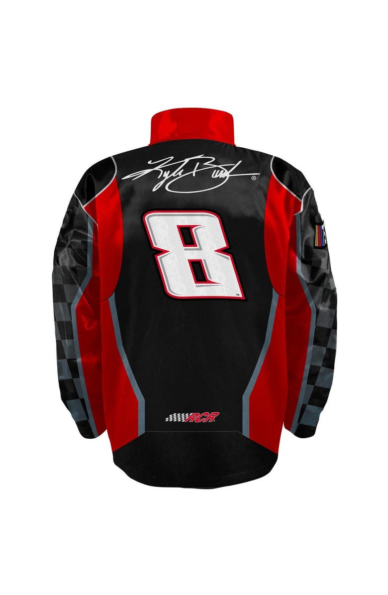 NASCAR Men's Richard Childress Racing Team Collection Black/Red Kyle Busch Nylon Uniform Full-Snap Jacket, Alternate, color, 