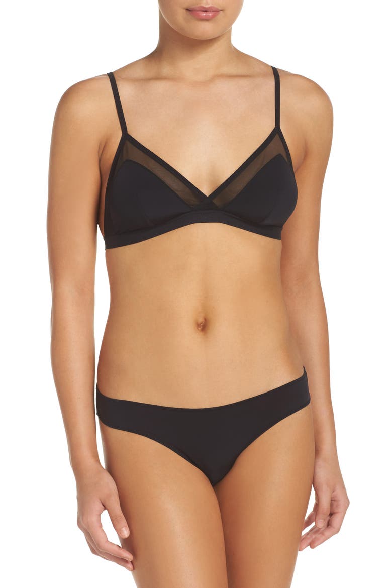 Micro Mesh Bralette, Alternate, color, TRUE BLACK