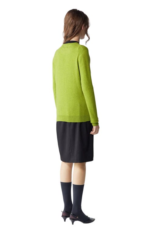 Gobi Mongolian Cashmere Crew Neck Sweater In Green