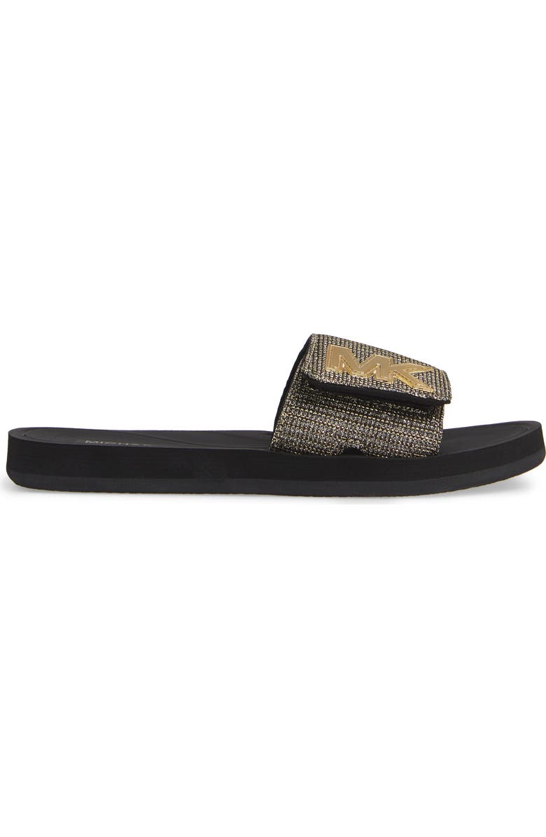 MICHAEL Michael Kors MK Logo Slide Sandal, Alternate, color,