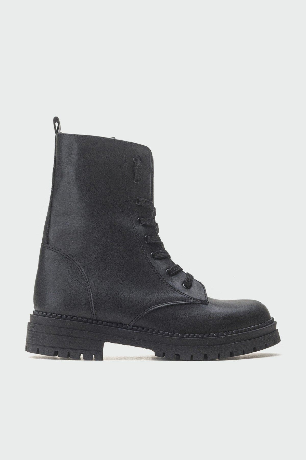 Singa Boot, Alternate, color, Black Faux Leather