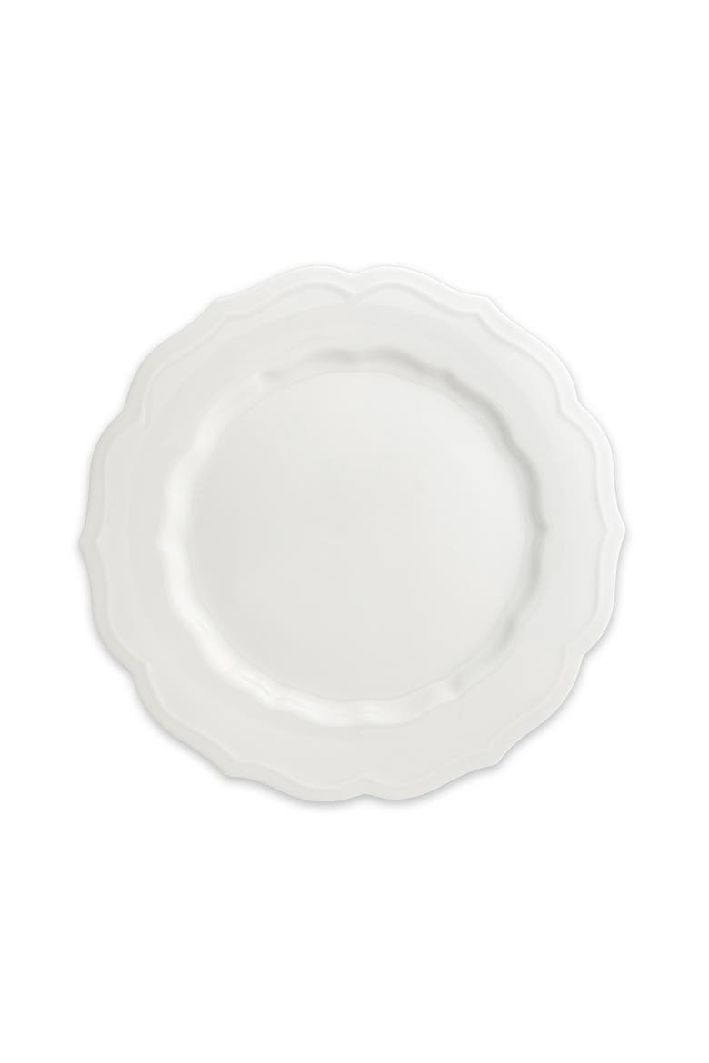 Stella White Scalloped Dinner Plate  - Porcelain - Set 4, Main, color, WHITE