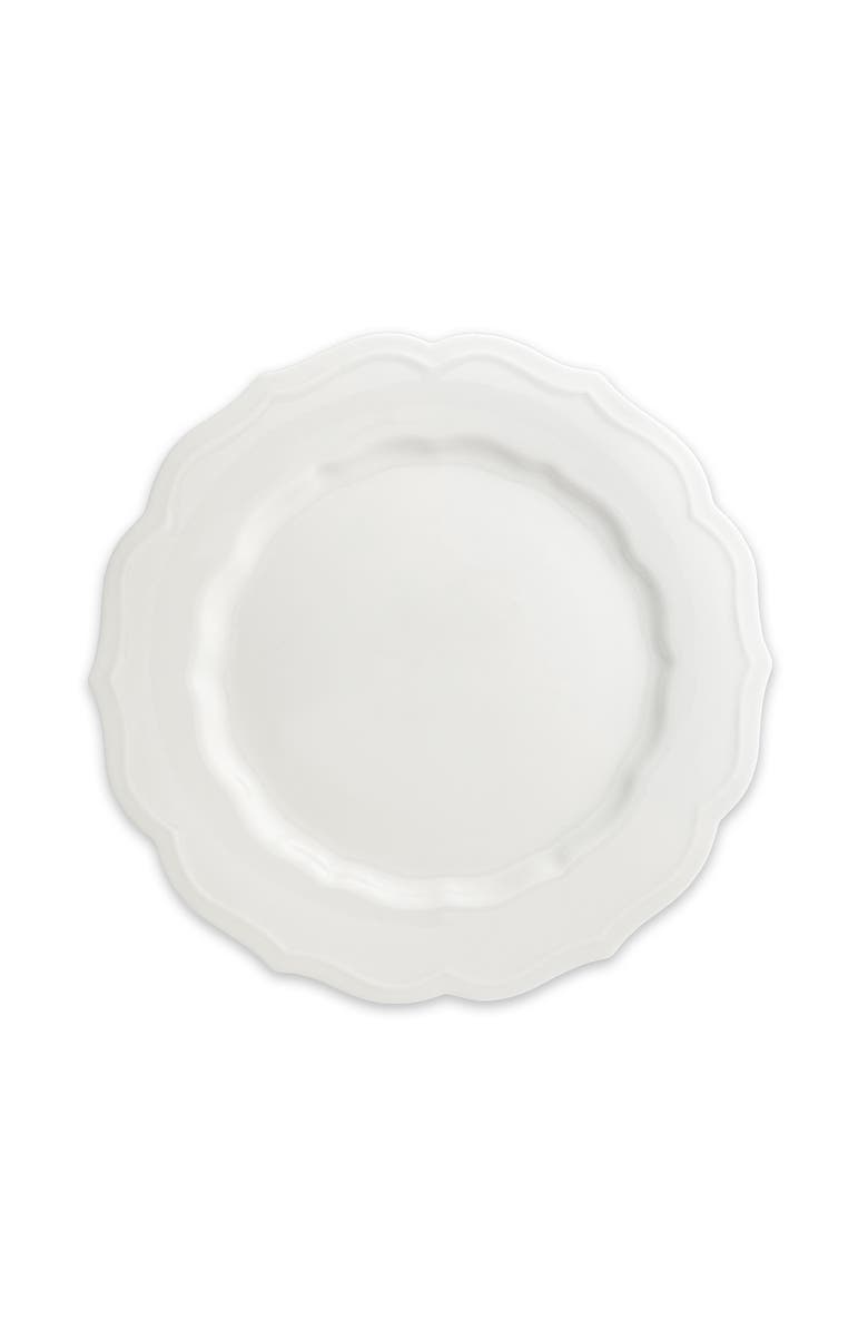Caskata Stella White Scalloped Dinner Plate - Porcelain - Set 4, Main, color, White