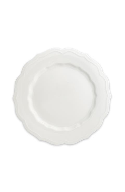 Stella White Scalloped Dinner Plate  - Porcelain - Set 4