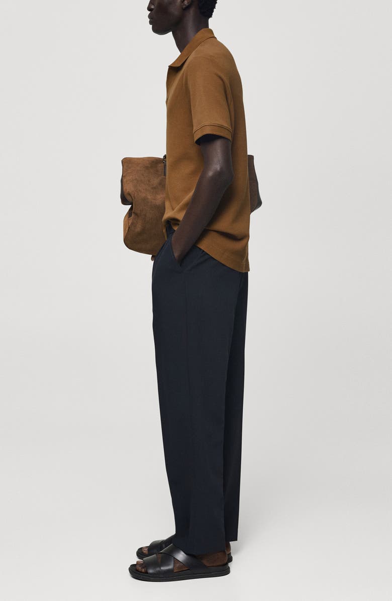 MANGO Ribbed Cotton Polo, Alternate, color,