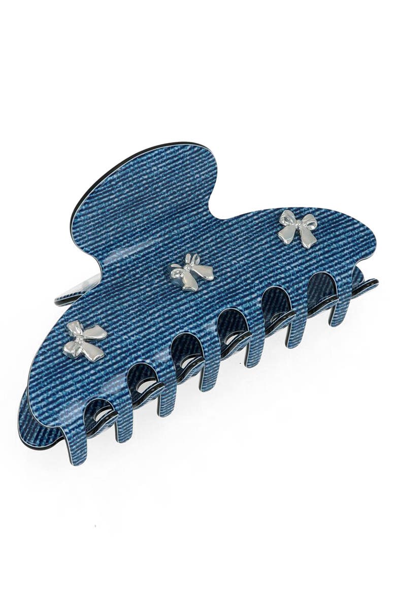 L. Erickson Winnie Claw Clip, Main, color, Denim
