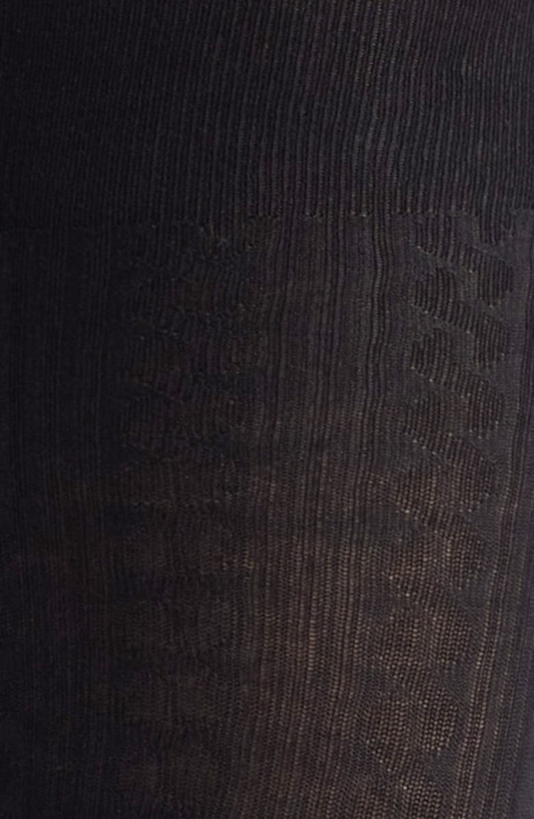 Hue Cotton Blend Cable Tights, Alternate, color, 