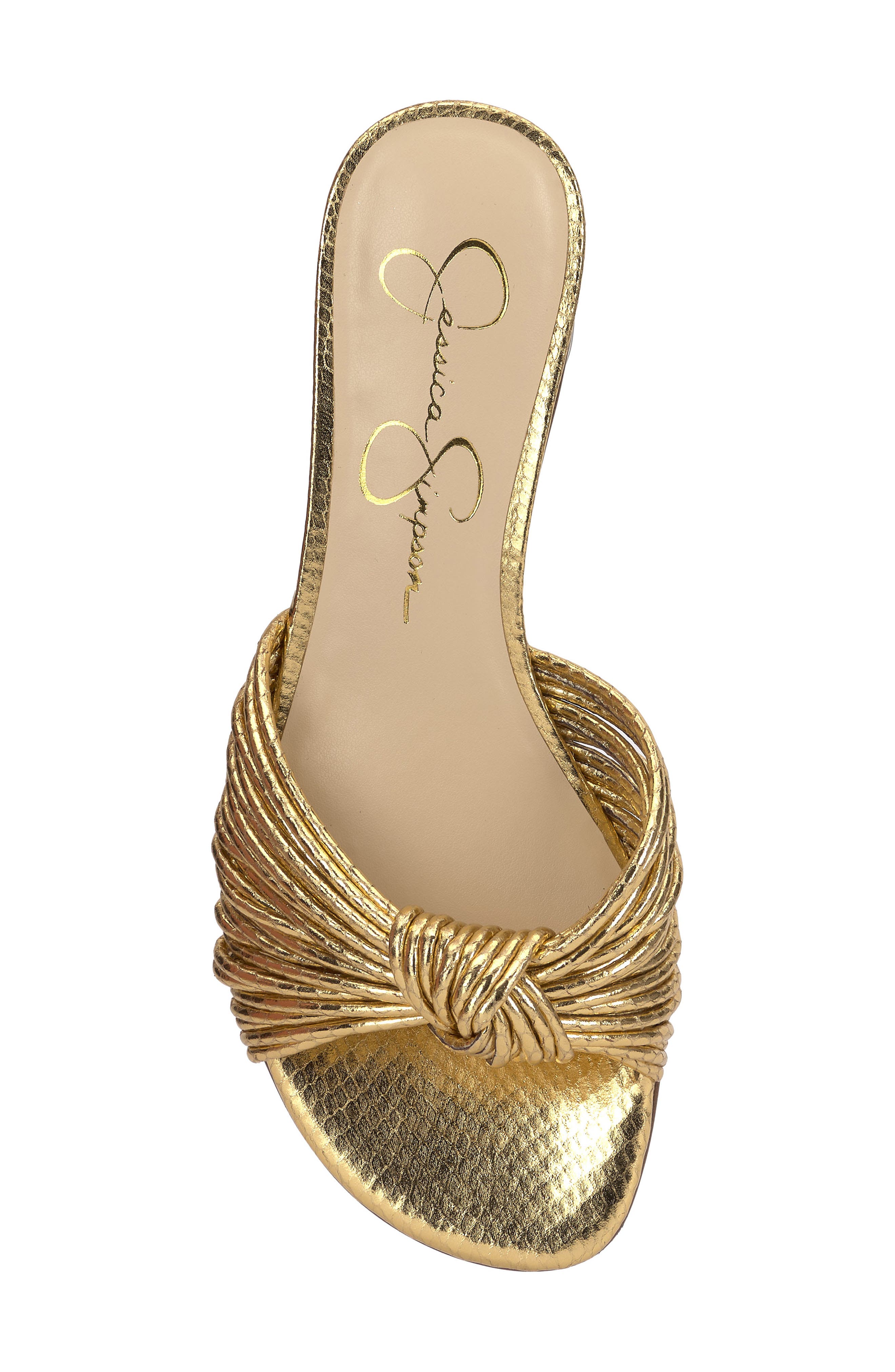 Jessica Simpson Dydra Slide Sandal, Alternate, color, Gold