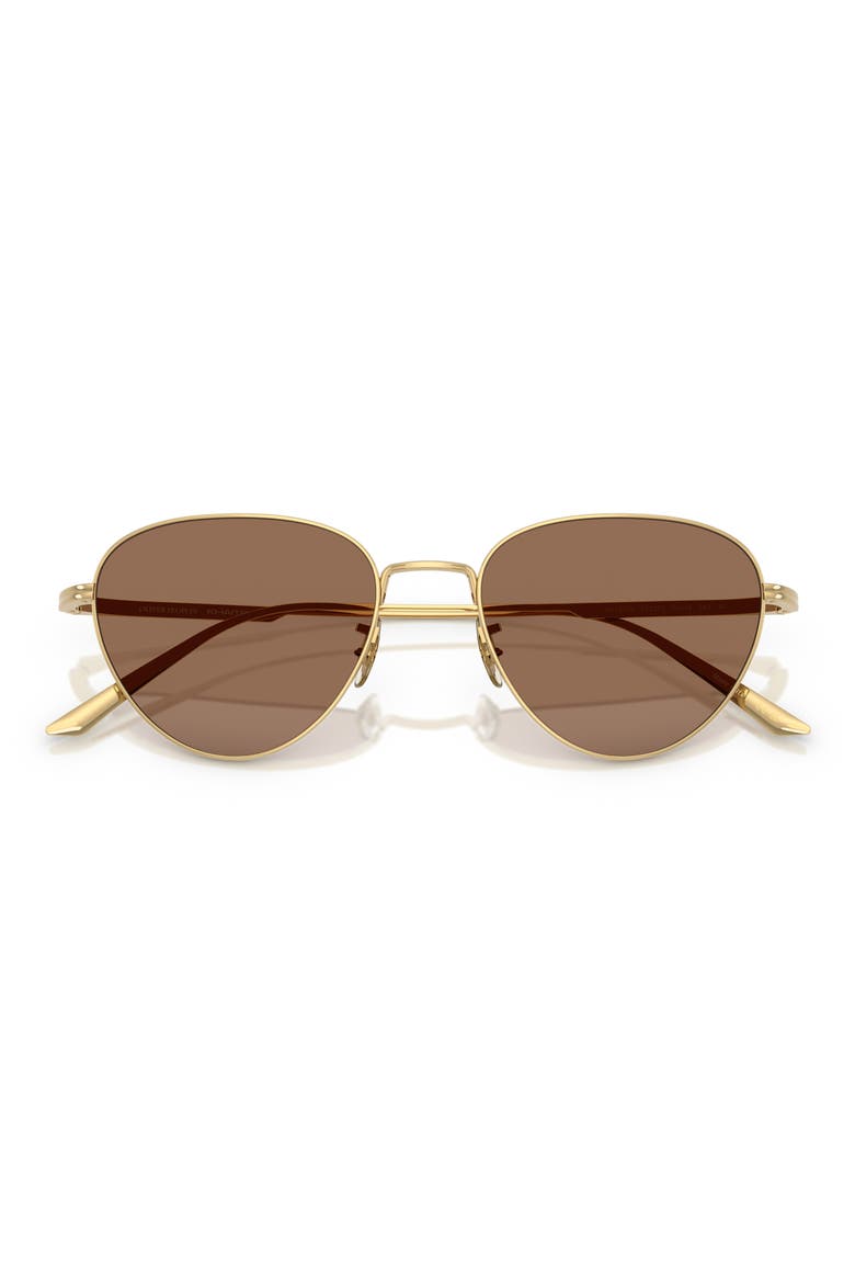 52mm Cat Eye Sunglasses, Alternate, color, GOLD / BROWN