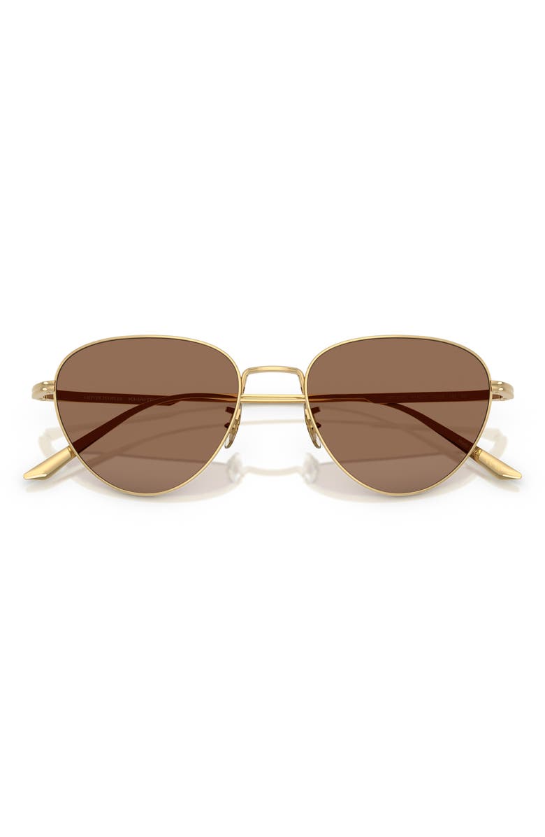Oliver Peoples 52mm Cat Eye Sunglasses, Alternate, color, Gold / Brown