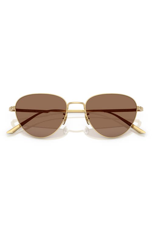 Oliver Peoples 52mm Cat Eye Sunglasses In Gold/brown