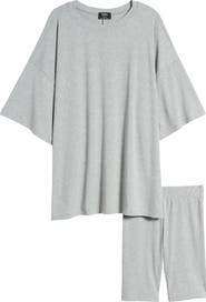 Dressed in Lala Malone Rib Oversize T-Shirt & Shorts