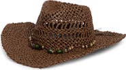 Steve Madden Lei Beaded Western Hat