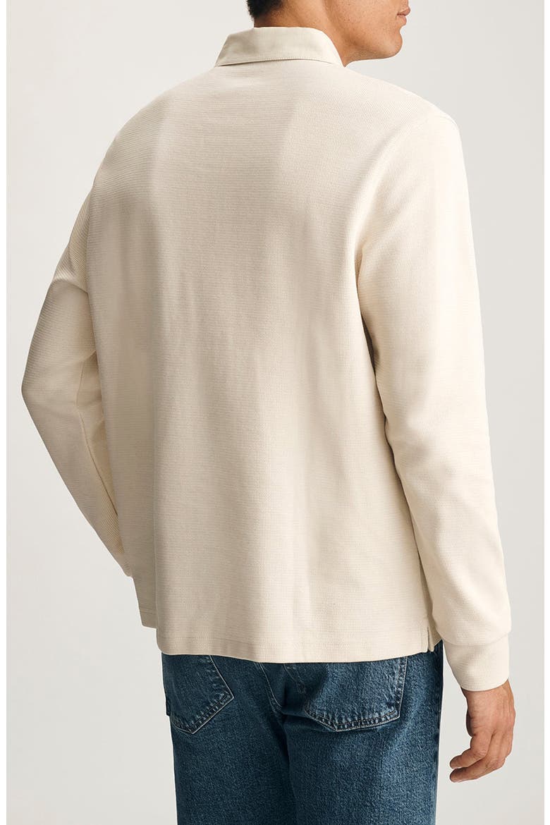 Contrast Collar Long Sleeve Polo, Alternate, color, PEYOTE
